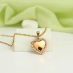 double photo engraved locket pendant