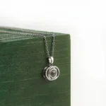 custom halo necklace with hidden picture