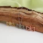 personalized bone photo projection necklace