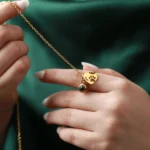 personalized pet paw name engraved necklace