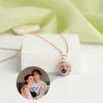 personalized petal glow photo projection necklace
