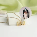 personalized bone photo projection necklace