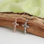 custom cross photo projection pendant
