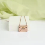personalized love letter envelope necklace