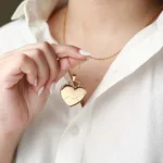 custom heart locket photo necklace