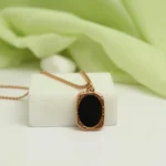 personalized elliptical heat necklace