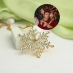 personalized snowflake projection necklace