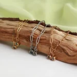 minimalist double charm projection pendant