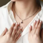 personalized photo projection paperclip necklace