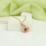 parkling photo heart necklace for her