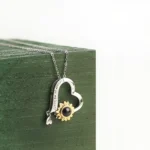 hidden picture sunflower pendant