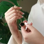 personalized round heat necklace