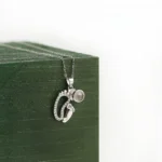 personalized baby footprint photo projection necklace