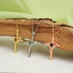 faith cross pendant with hidden projection photo