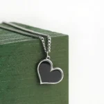 personalized heart heat necklace