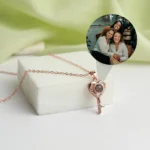 hidden picture heart key necklace