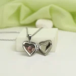 double photo engraved locket pendant