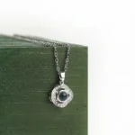 personalized petal glow photo projection necklace