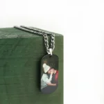 personalized uv color printed metal necklace