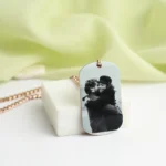 personalized uv color printed metal necklace