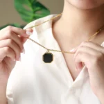 personalized octagon heat necklace