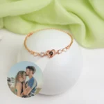 personalized crystal heart projection bracelet