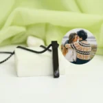 personalized engraved bar projection necklace