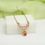 personalized twisted heart projection necklace