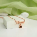 custom mom heart pendant with hidden picture