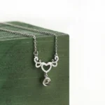 personalized twisted heart projection necklace