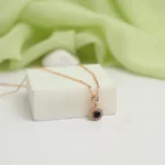 personalized petite halo projection necklace