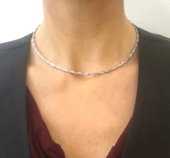 Sterling Silver Twist Weave Necklace
