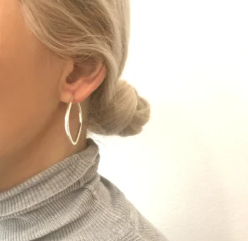 Sterling Silver 925 Square Hoop Earrings