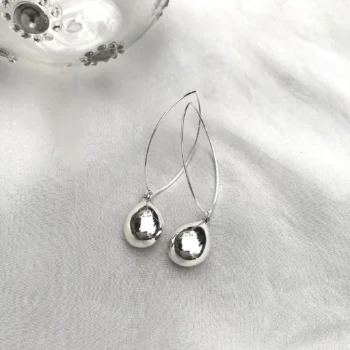Sterling Silver 925 Raindrop Dangle Drop Earrings