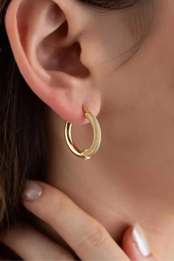 14K Solid Gold Dual Hoop Earrings