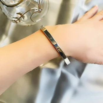 Sterling Silver 925 Square Bangle Bracelet