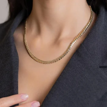 14K Solid Gold Gourmet Cuban Chain Necklace – 6 mm
