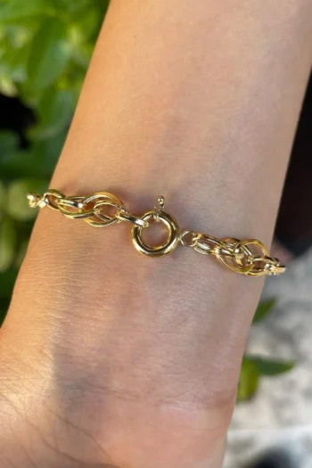 14K Solid Gold Daily Hollow Bracelet – Sailor Lock Bracelet