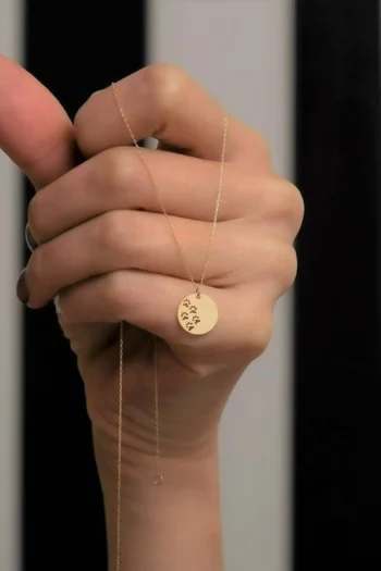14K Solid Gold Cat Paw Necklace – Minimalist Paw Print Pendant