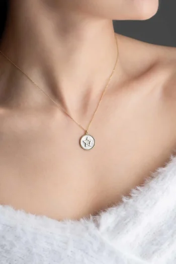 14K Solid Gold Star Necklace – Minimalist Gold Star Pendant