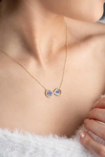 14K Solid Gold Infinity Love Necklace – Minimalist Infinity Pendant